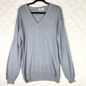 Pashmina Men's Vintage Nepal V-Neck Sweater Size XL Light Blue
